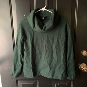 Banana Republic Dark Green Small Petite Cowlneck Sweater